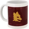 Cheap Bordeaux Ceramic Mug with Yellow She-Wolf Head Logo Kitchen