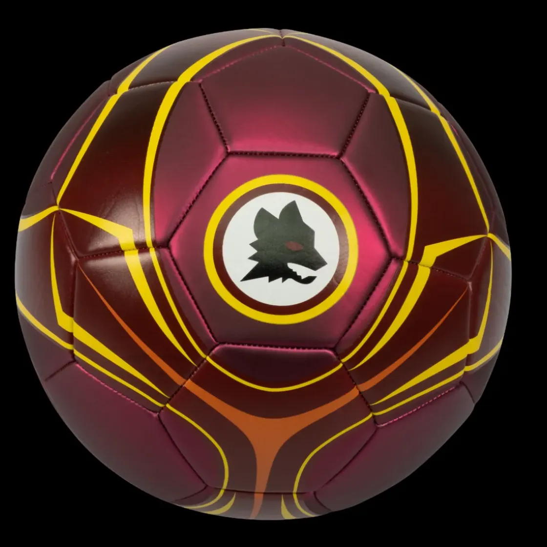 Cheap soccer ball metallic finish and Lupo Logo, Size 5 Footballs