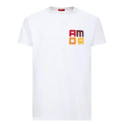 Best Sale T-shirt large embroidered logo ROMAMOR, Adult, White T-shirts & Polo