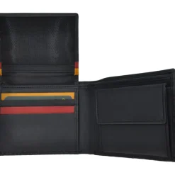 Fashion ASR Leather Wallet and Keychain Gift Set, Black Wallets|Keychains