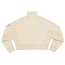 Online ASR logo cropped sweatshirt, Women, White Cream Women Sweatshirts