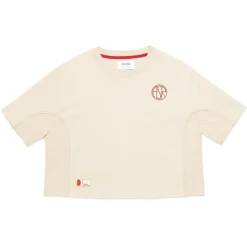 Outlet ASR logo cropped T-shirt, Women, White Cream Women T-shirts & Polo