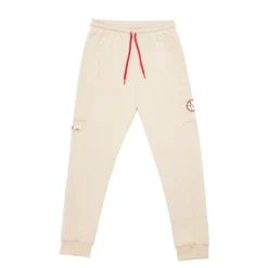 Hot ASR logo jogger pants, Men, White Cream Tracksuits & Pants