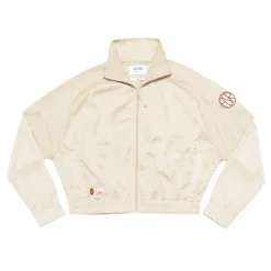 Cheap ASR logo track jacket, Women, White Cream Women Jackets