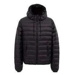 Cheap Ultralight Down jacket 100gr logo, Adult, Black Jackets